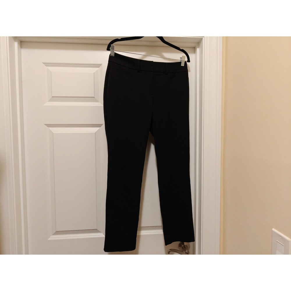 Ann‎ Taylor Factory Black Straight Leg Dress Pants Petite 4P 614703 Stretch Work